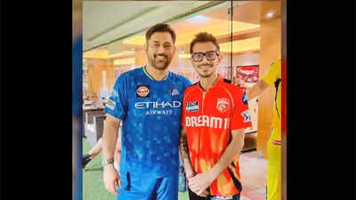Watch: Yuzvendra Chahal’s ‘wholesome’ meeting with MS Dhoni