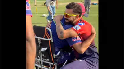 Virat Kohli: Watch: Virat Kohli shares a heartfelt hug with Rahul Dravid ahead of RR vs RCB IPL 2025 clash