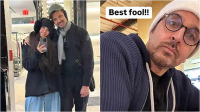 Hrithik Roshan and Saba Azad share cosy vacation photos, she hilariously calls him her ‘best fool’ | Hindi Movie News